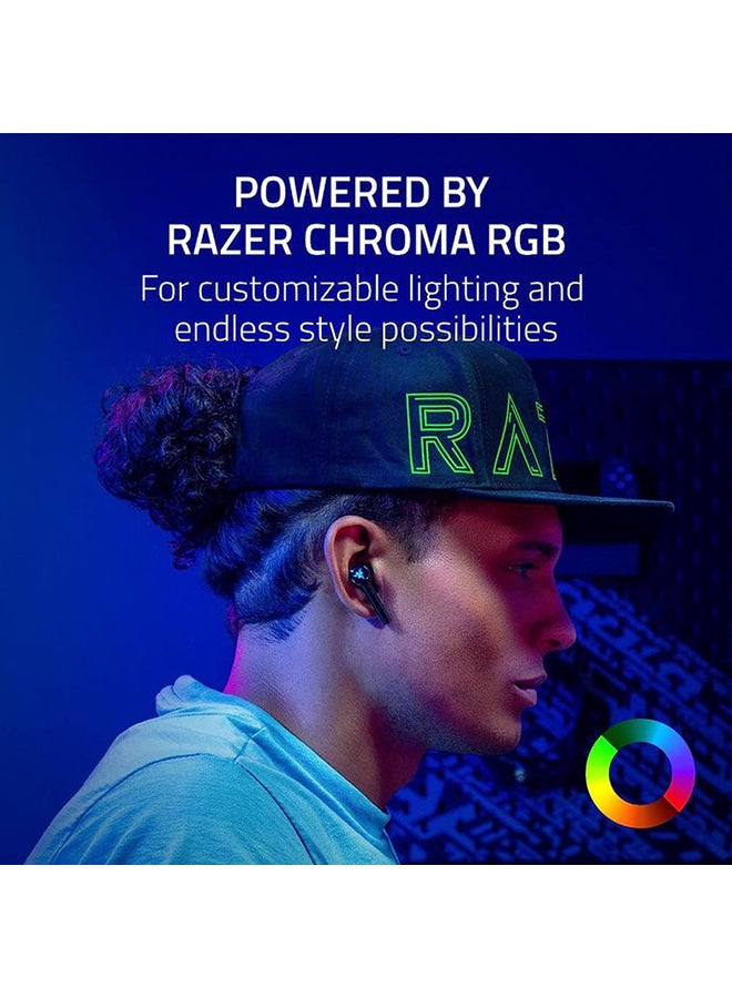 Razer New Hammerhead Pro HyperSpeed Wireless Gaming Earbuds for PC, Playstation, Switch, Mobile: Adjustable ANC - Fast Wireless Charging Case - 30 Hr Battery - Bluetooth 5.3 - Chroma RGB - Black
