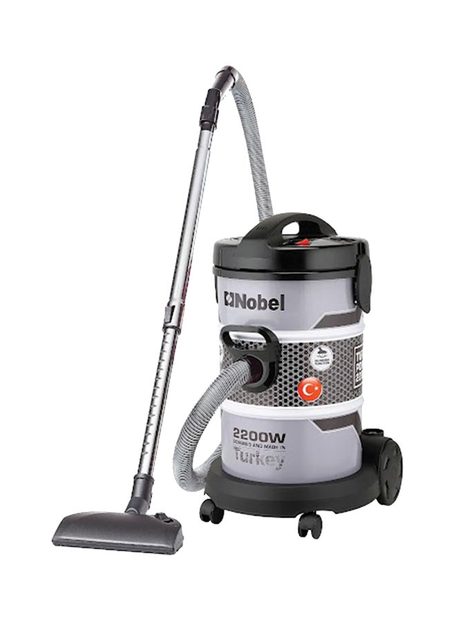 Vacuum Cleaner Made in Turkey Drum Type with Air Speed Control 360° Hose Rotating Low Noise with Extra long Power Code 25 L 2200 W NVC2600 Grey/Black - v1688648353/N53347862A_1