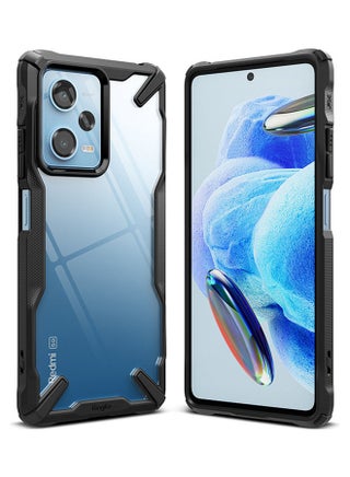 Fusion Case Compatible with Redmi Note 12 Pro 5G / Poco X5 Pro Clear Hard Back Heavy Duty Shockproof Advanced Protective TPU Bumper Phone Cover – Black - v1688650433/N53418404A_1