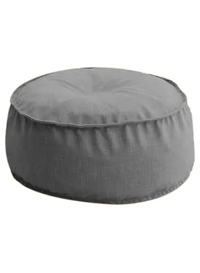 Round Decorative Linen Floor Cushion Linen Light Grey 90x40cm - v1688654309/N49767277A_3