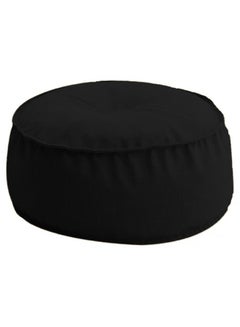 AMERICAN POLO Round Decorative Linen Floor Cushion Linen Black 70x40cm  - Image 3