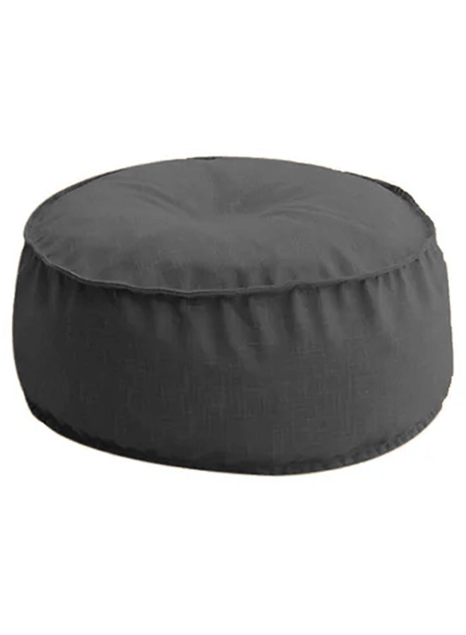 Round Decorative Linen Floor Cushion Linen Dark Grey 70x25cm - v1688654348/N38504180A_3