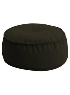 REGAL IN HOUSE Round Decorative Linen Floor Cushion Linen Dark Brown 70x40cm  - Image 3