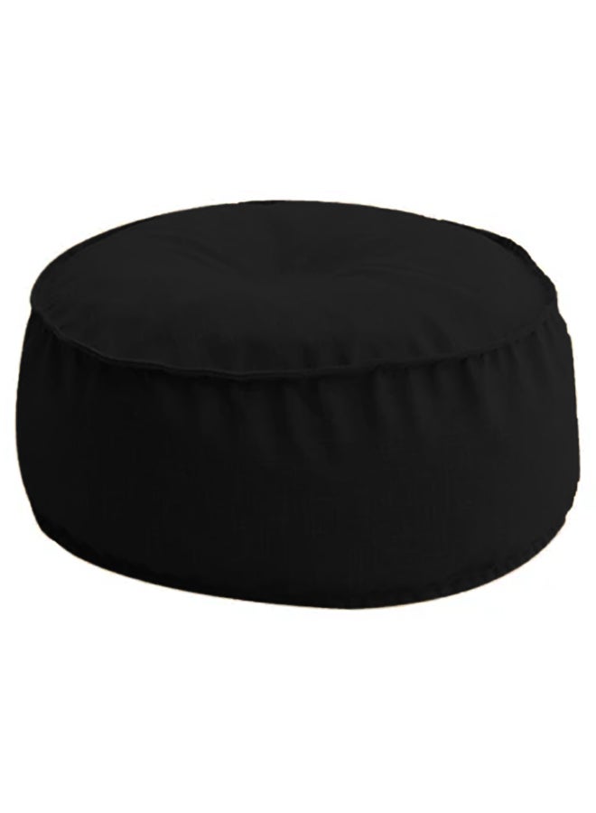 Round Decorative Linen Floor Cushion Linen Black 70x25cm - v1688654353/N38504170A_3