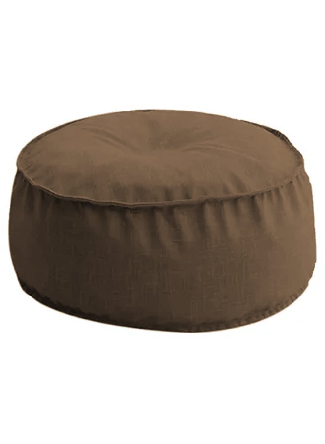 Round Decorative Linen Floor Cushion Linen Brown 90x25cm - v1688654359/N38504187A_3