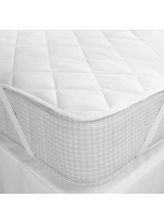 Generic Mattress Protector of Microfiber With Rubber Edges Waterproof Cotton Blend White 200x160cm  - Image 2