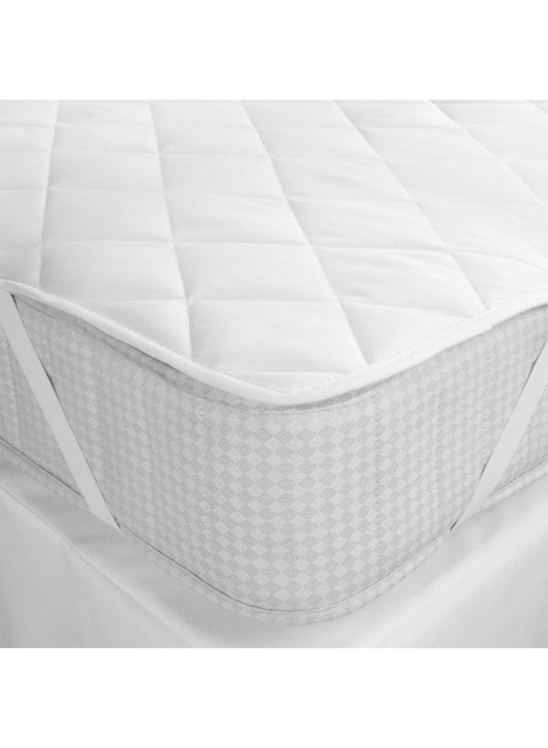 Mattress Protector of Microfiber With Rubber Edges Waterproof Cotton White 200x180cm