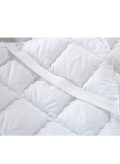 Generic Mattress Protector of Microfiber With Rubber Edges Waterproof Cotton Blend White 200x160cm  - Image 4