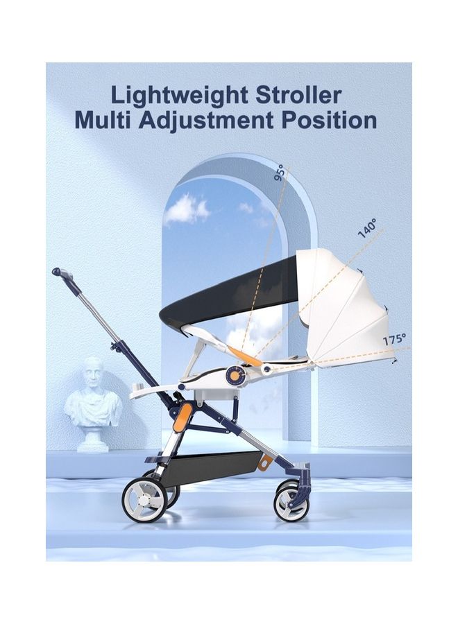 كيدل جسم قابل للطي والاستلقاء، عربة أطفال ذات مناظر طبيعية عالية ثنائية الاتجاه - Image 2