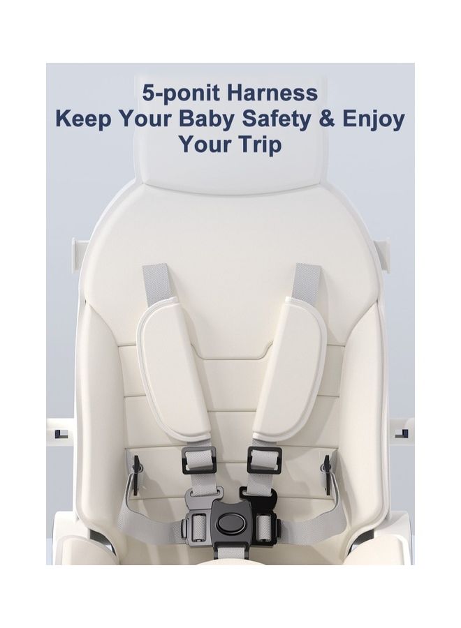 كيدل جسم قابل للطي والاستلقاء، عربة أطفال ذات مناظر طبيعية عالية ثنائية الاتجاه - Image 4