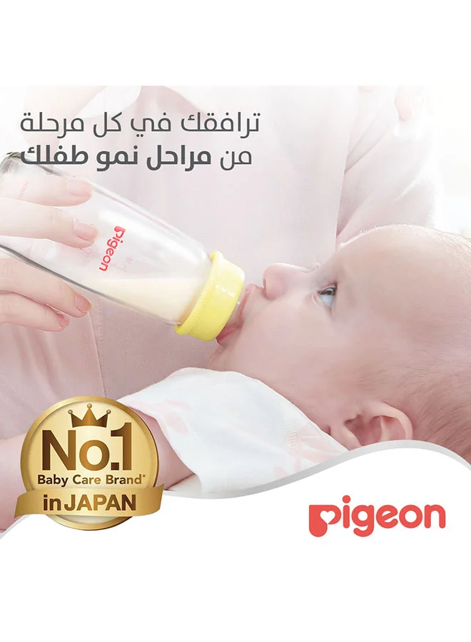 بيجون Peristaltic Glass Feeding Bottle, Assorted, 200ml