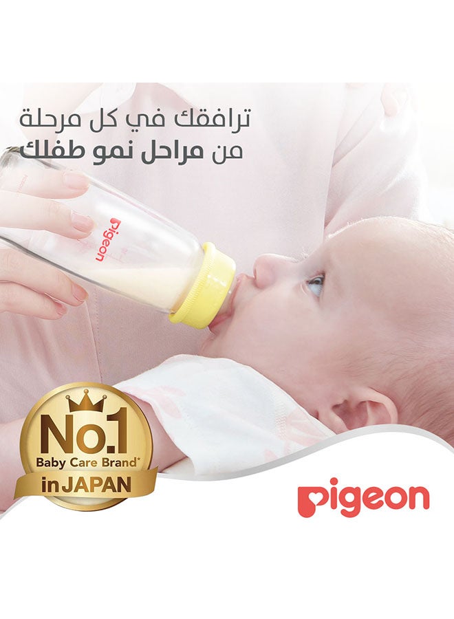 pigeon Peristaltic Glass Feeding Bottle, Assorted, 200ml  - Image 2