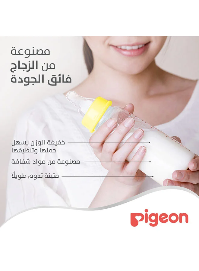 بيجون Peristaltic Glass Feeding Bottle, Assorted, 200ml