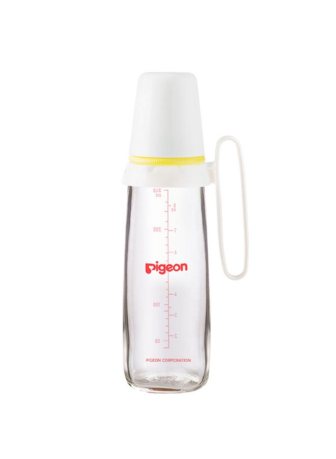 pigeon Baby Feeding Glass Bottle With Handle 240ml  - Image 1