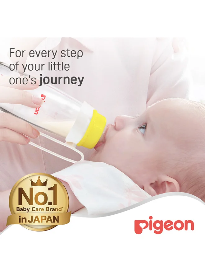 pigeon Baby Feeding Glass Bottle With Handle 240ml