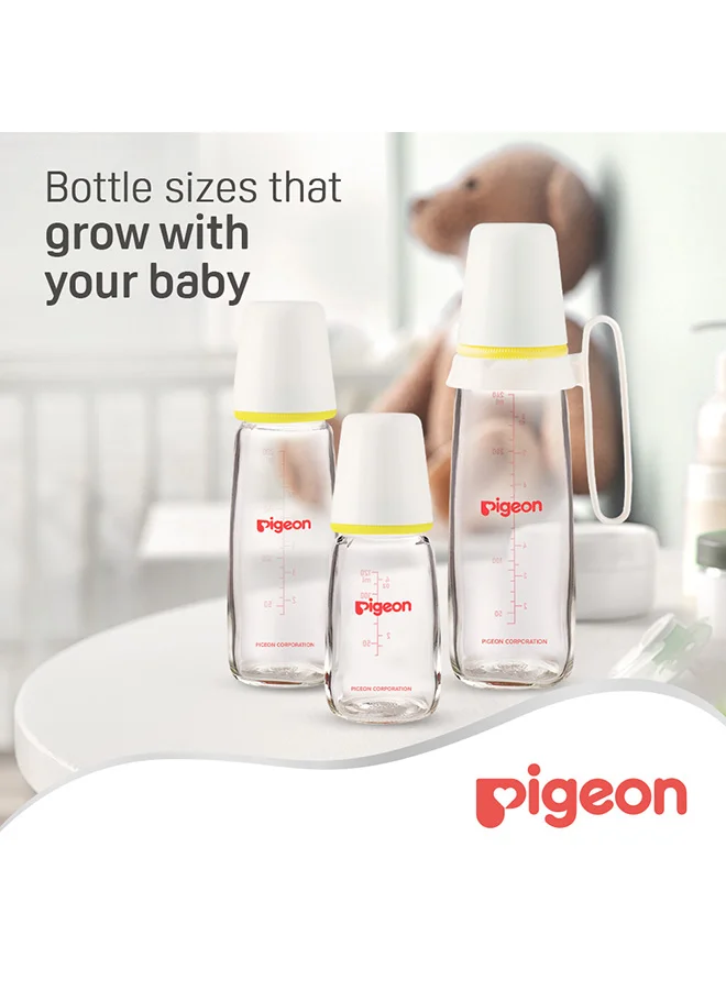 بيجون Baby Feeding Glass Bottle With Handle 240ml