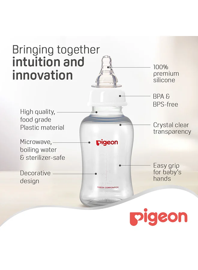 pigeon Streamline Plastic Bottle Slim Neck (Plain) - 150ML