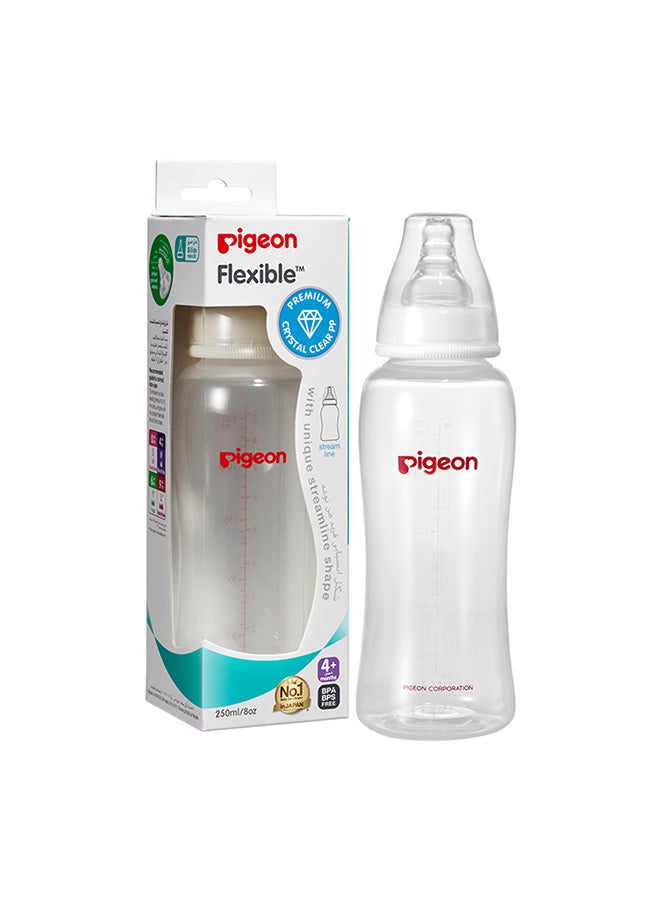 pigeon Streamline Plastic Bottle Slim Neck (Plain) - 250ML  - Image 1
