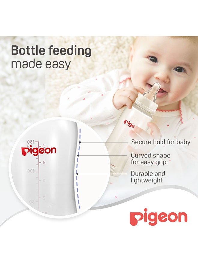 pigeon Streamline Plastic Bottle Slim Neck (Plain) - 250ML  - Image 3