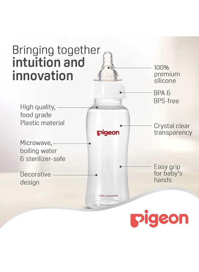 pigeon Streamline Plastic Bottle Slim Neck (Plain) - 250ML