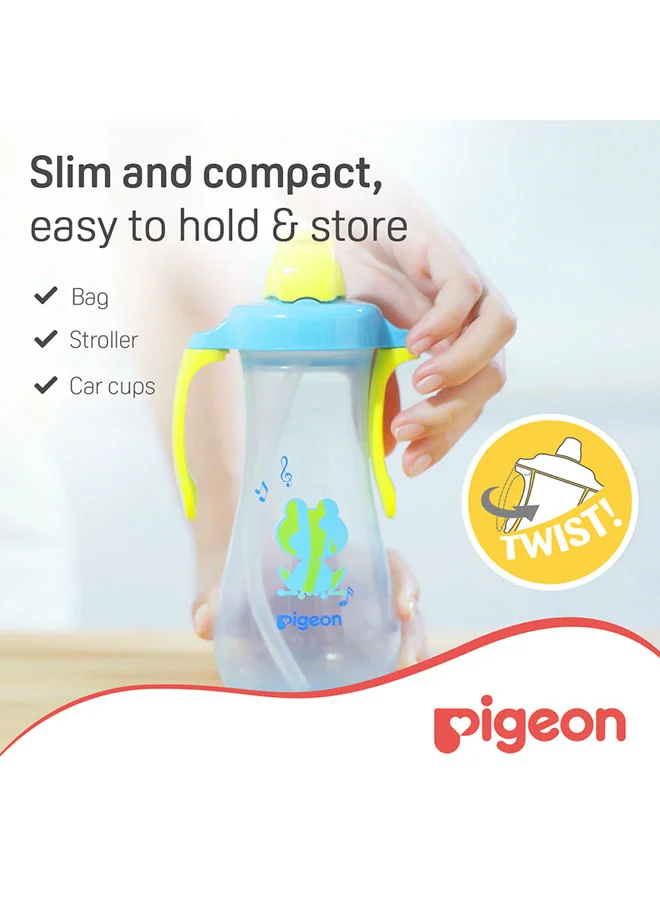 بيجون Tall Straw Feeding Bottle - 300ML - Blue