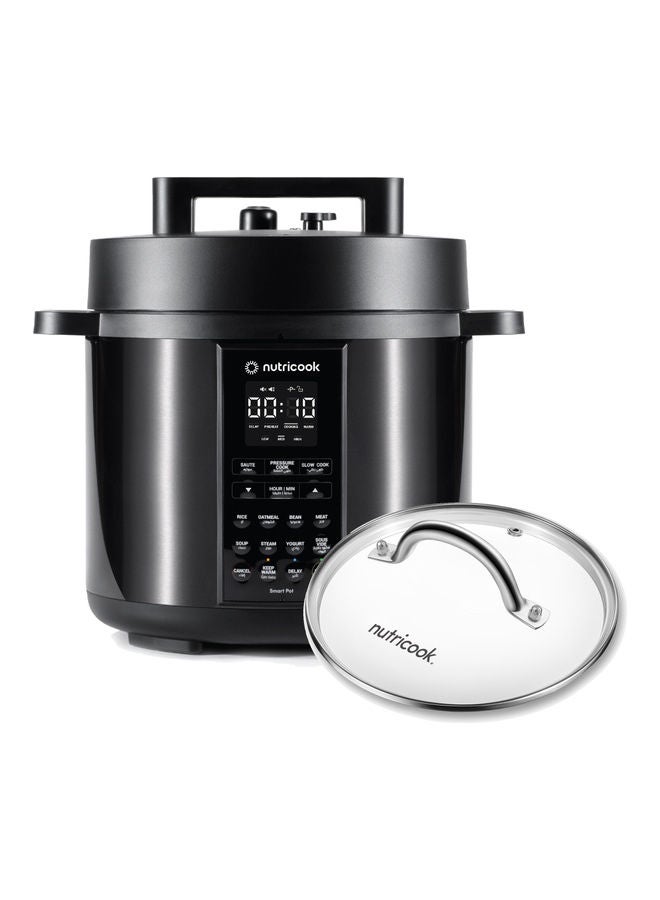nutricook Smart Pot 2, 9 In 1 Electric Pressure Cooker With Glass Lid 6 L 1000 W SP204K Black  - Image 1