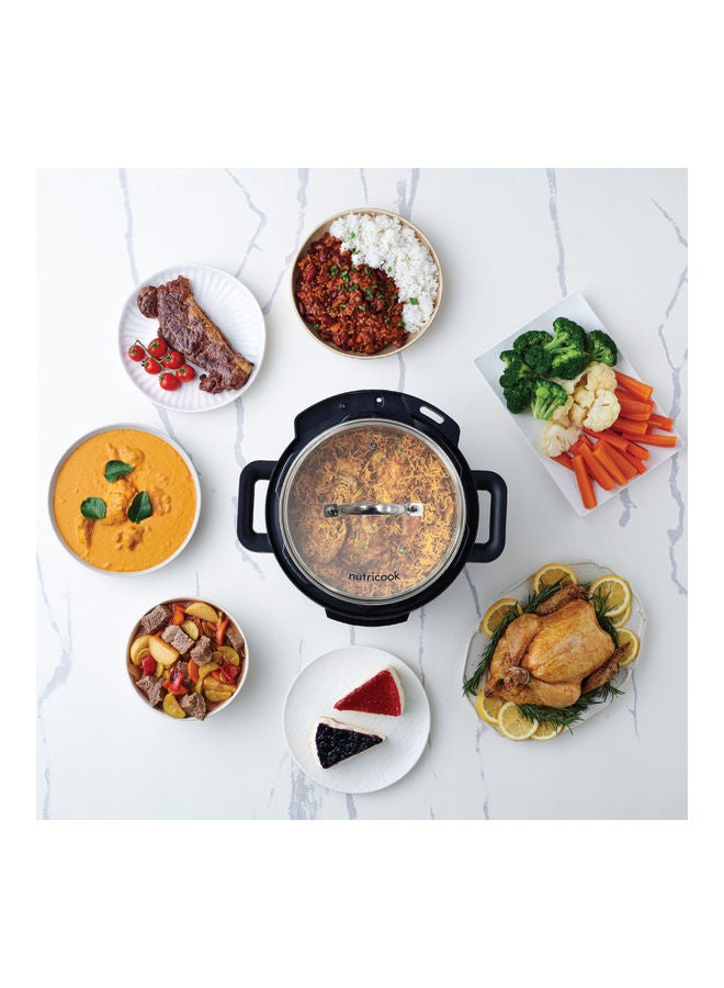 nutricook Smart Pot 2, 9 In 1 Electric Pressure Cooker With Glass Lid 6 L 1000 W SP204K Black  - Image 3