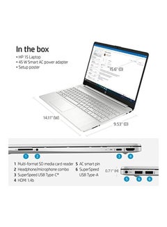 HP Newest (Upgraded Version) Laptop With 15.6-Inch Display, Core i5-1135G7 Processor/12GB RAM/256GB SSD/Intel Iris XE Graphics/Windows 10 English Silver  - Image 4