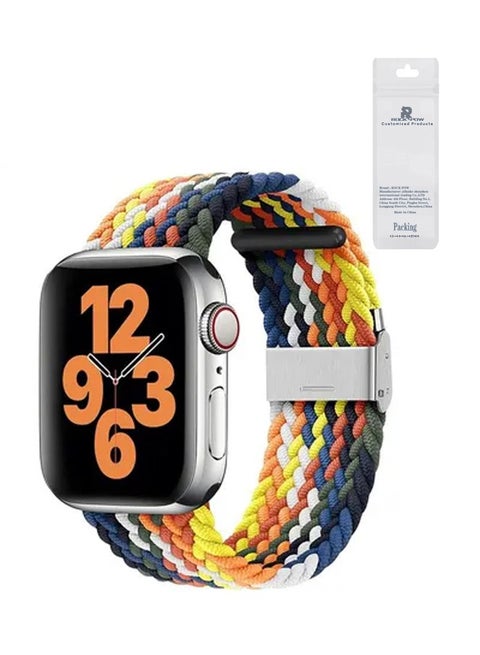 Nylon Solo Loop Strap Compatible With Apple Watch 42/44/45/49mm SE /Series 7/6/5/4/3/2/1 Colorful