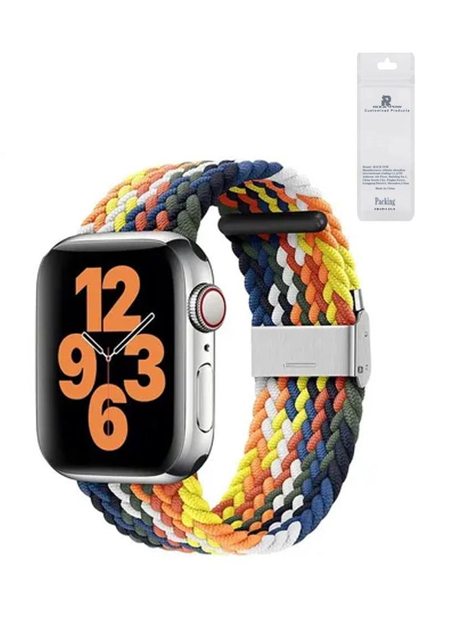 Rock Pow - Nylon Solo Loop Strap Compatible With Apple Watch 38/40/41mm SE /Series 7/6/5/4/3/2/1 Colorful - Image 1