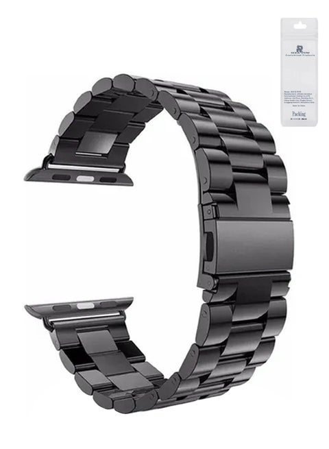 Stainless Steel Replacement Band For Apple Watch 42/44/45/49mm Series 7/6/5/4/3/2/1 Black