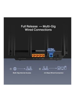 AX5400 Wi-Fi 6 Router (Archer AX72 Pro) - Multi Gigabit Wireless Internet Router, 1 x 2.5 Gbps Port, Dual Band, VPN Router, Guest Network, MU-MIMO, USB 3.0 Port, WPA3, Compatible with Alexa Black - v1688715164/N53418531A_5