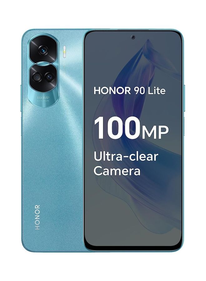 Honor - 90 Lite Dual Sim Cyan Lake 8GB RAM 256GB 5G With Choice Earbuds X3 Lite GCC - Middle East Version - Image 1