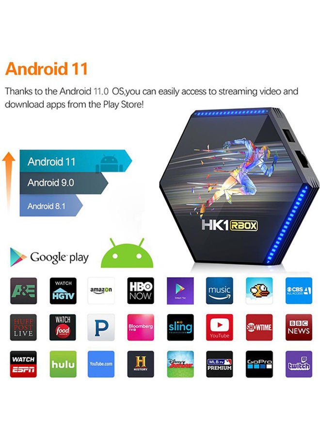 Wownect - Hk1 Rbox R2 Mini Smart 4Gb/32Gb Android 11.0 4K Tv Receiver Media Player Smart Tv Set Top Box ANTV-WO-HK1R2-4-32 Black - Image 1