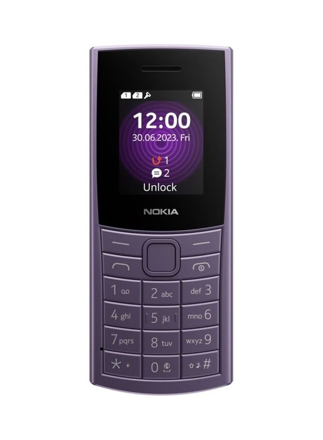 نوكيا هاتف 110 (2023) ثنائي الشريحة أرجواني أركتيك، ذاكرة وصول عشوائي 48 ميجابايت، 128 ميجابايت، يدعم تقنية 4G - إصدار الشرق الأوسط - Image 2