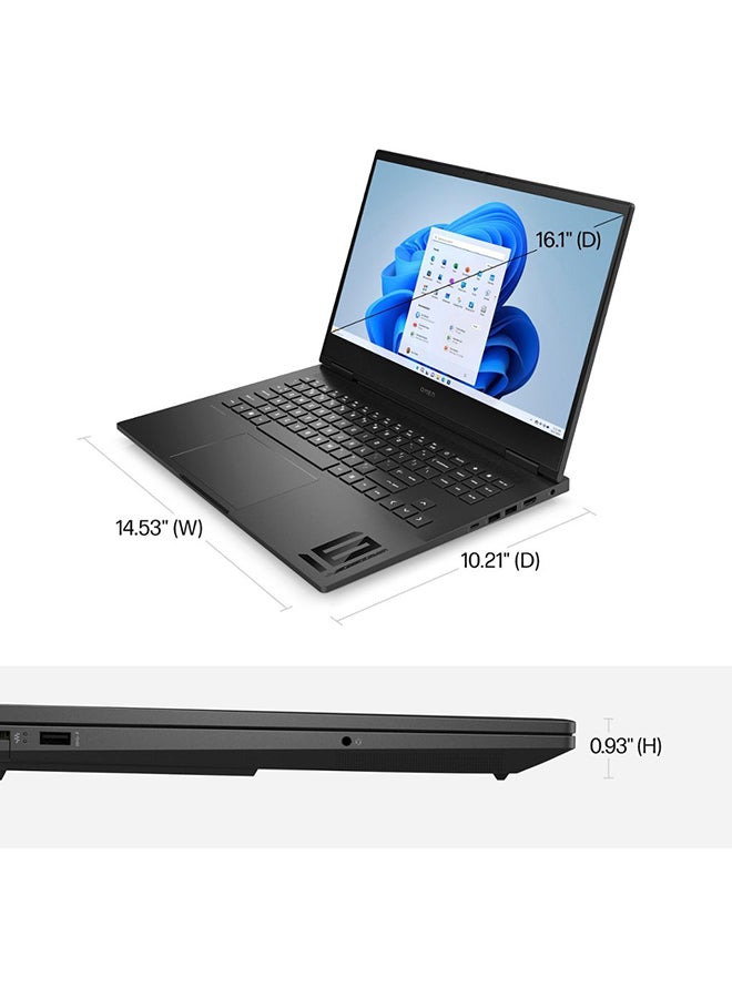 HP - OMEN 16-wd0063dx (Upgraded Version) Laptop With 16.1-Inch FHD Display, Core i7-13620H Processor/16GB RAM/1TB SSD/6GB NVIDIA GeForce RTX 4050 Graphics Card/Windows 11 Home English/Arabic Shadow Black - Image 1