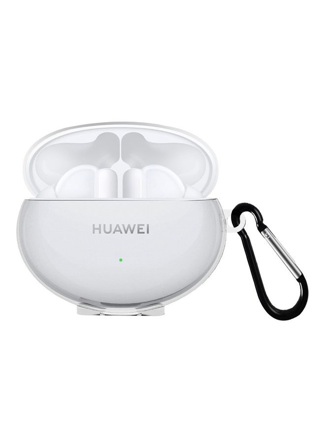 MARGOUN Huawei 4i Freebuds Case Earbuds Soft TPU Protective Crystal Clear Transparent Case Cover With Key Ring Clear  - Image 1