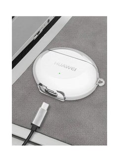 MARGOUN Huawei 4i Freebuds Case Earbuds Soft TPU Protective Crystal Clear Transparent Case Cover With Key Ring Clear  - Image 2