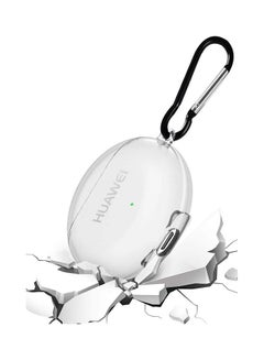 MARGOUN Huawei 4i Freebuds Case Earbuds Soft TPU Protective Crystal Clear Transparent Case Cover With Key Ring Clear  - Image 3