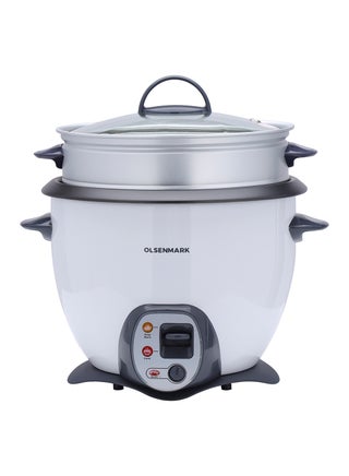 4-In-1 Automatic Rice And Curry Cooker, Keep Warm and Steam, Tempered Lid, Non Stick Inner Pot 1.8 L 650 W OMRC2117N White/grey - v1688870473/N17964597A_1