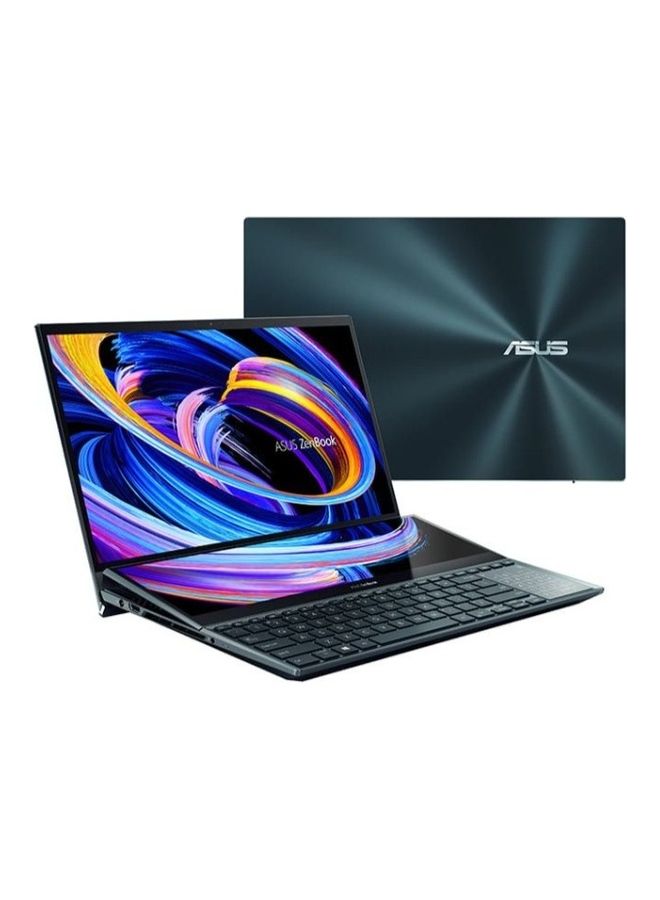 ASUS - ZenBook Pro Duo 15 UX582 Laptop With 15.6-Inch Touch Screen 4k OLED Display, Core i9-12900H Processor/32GB RAM /1TB SSD/ Windows 11 Home /8GB NVIDIA GeForce RTX 3070TI Graphics English/Arabic Celestial Blue - Image 1