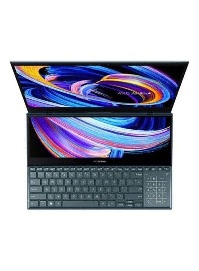 ASUS - ZenBook Pro Duo 15 UX582 Laptop With 15.6-Inch Touch Screen 4k OLED Display, Core i9-12900H Processor/32GB RAM /1TB SSD/ Windows 11 Home /8GB NVIDIA GeForce RTX 3070TI Graphics English/Arabic Celestial Blue - Image 1