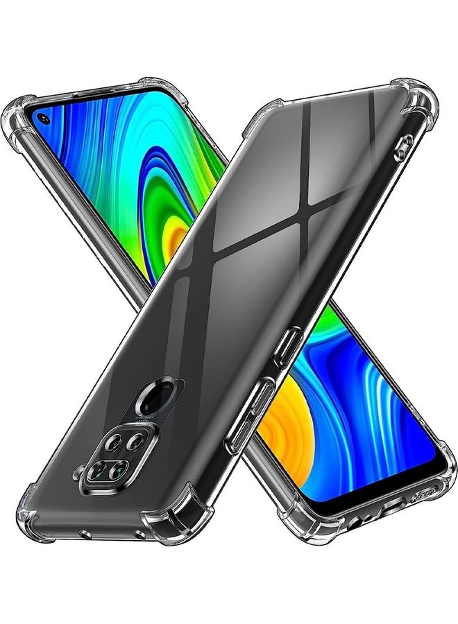 MARGOUN Xiaomi Redmi Note 9 Case Cover Clear Protective TPU Four Corners Cover Transparent Soft Case Clear - Image 1