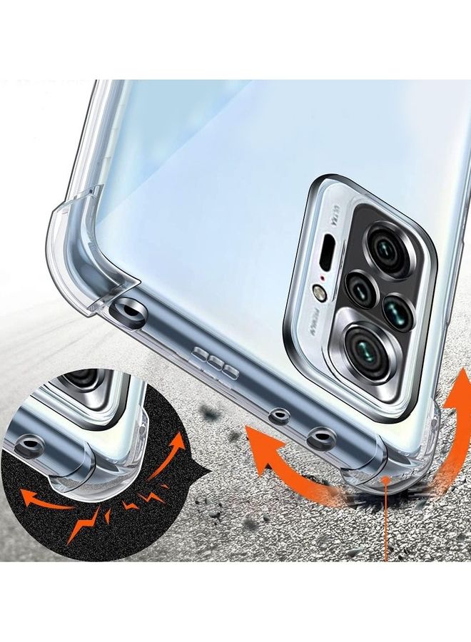 MARGOUN Xiaomi Redmi Note 10 Pro Case Cover Clear Protective TPU Four Corners Cover Transparent Soft Case Clear - Image 2
