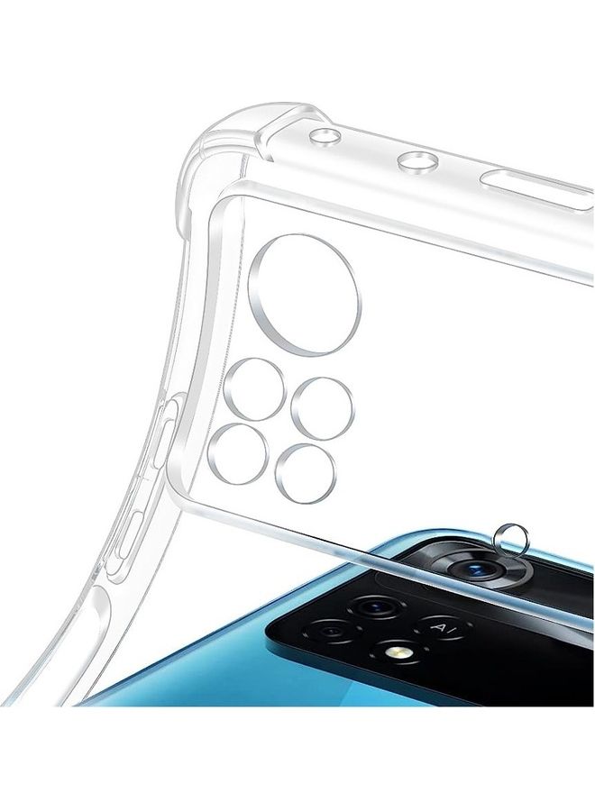 MARGOUN Xiaomi Poco X4 Pro 5G Case Cover Clear Protective TPU Four Corners Cover Transparent Soft Case Clear - Image 1