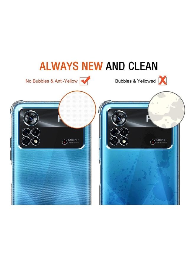 MARGOUN Xiaomi Poco X4 Pro 5G Case Cover Clear Protective TPU Four Corners Cover Transparent Soft Case Clear - Image 2