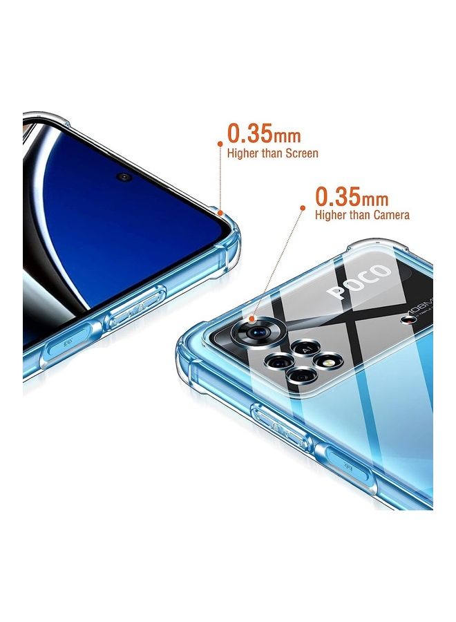 MARGOUN Xiaomi Poco X4 Pro 5G Case Cover Clear Protective TPU Four Corners Cover Transparent Soft Case Clear - Image 4