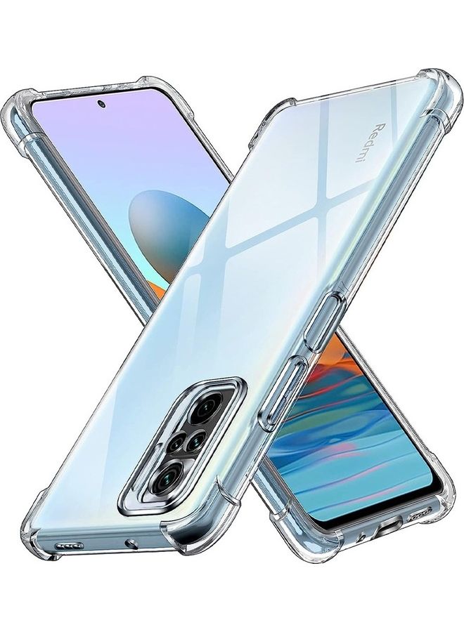 MARGOUN Xiaomi Redmi Note 10S 4G Case Cover Clear Protective TPU Four Corners Cover Transparent Soft Case Clear - Image 1