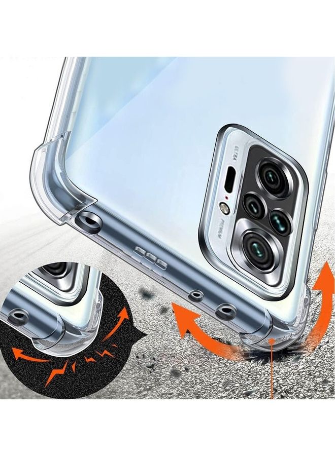 MARGOUN Xiaomi Redmi Note 10 Pro Max Case Cover Clear Protective TPU Four Corners Cover Transparent Soft Case Clear - Image 2