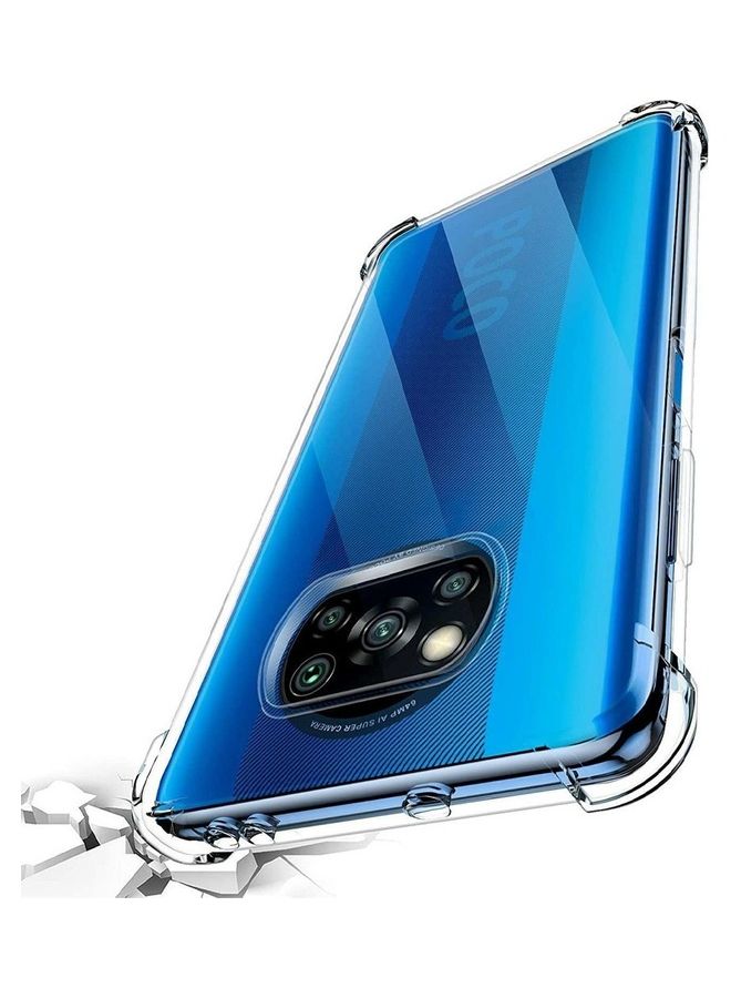 MARGOUN Xiaomi Poco X3 NFC Case Cover Clear Protective TPU Four Corners Cover Transparent Soft Case Clear - Image 2